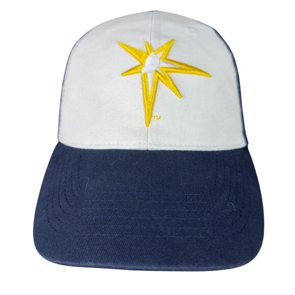Tampa Bay Rays Member Baseball Cap Adult 58cm Navy White Strapback Embroidered - Picture 2 of 11
